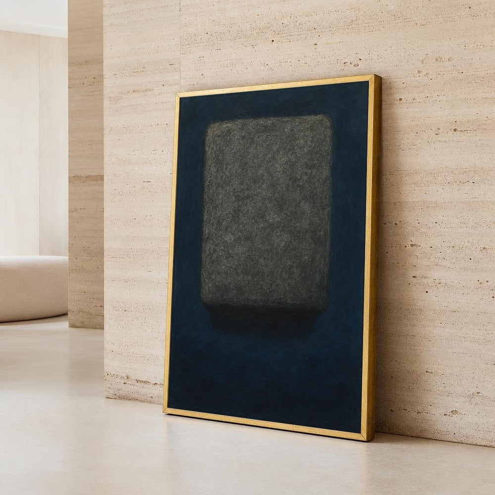 Mark Rothko Dark Blue and Gray Color Field Canvas Wall Art, Contemplative