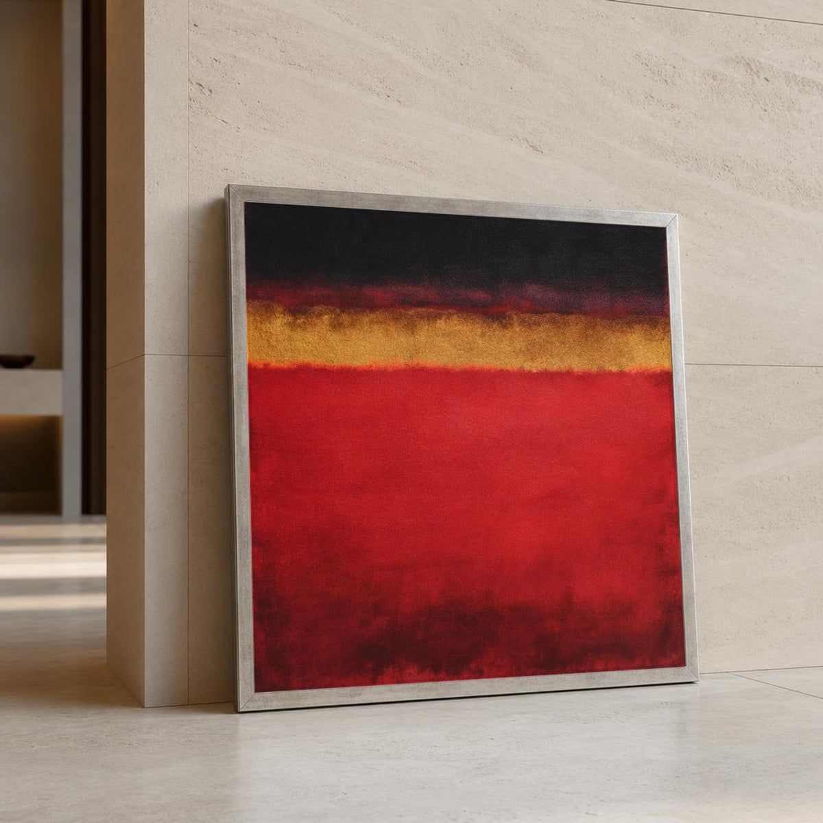Mark Rothko Red and Black Color Field Canvas Wall Art, Gold, Abstract