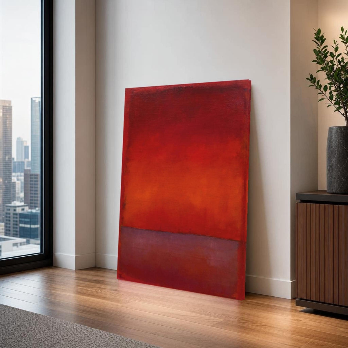 Mark Rothko Red and Purple Color Field Canvas Wall Art, Abstract