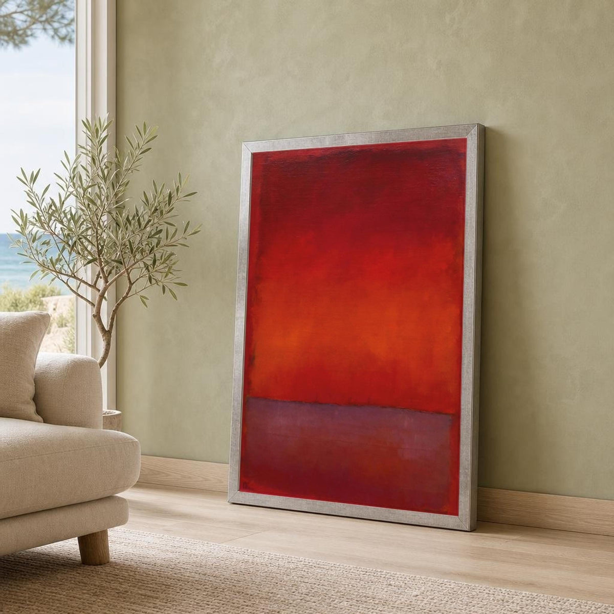 Mark Rothko Red and Purple Color Field Canvas Wall Art, Abstract