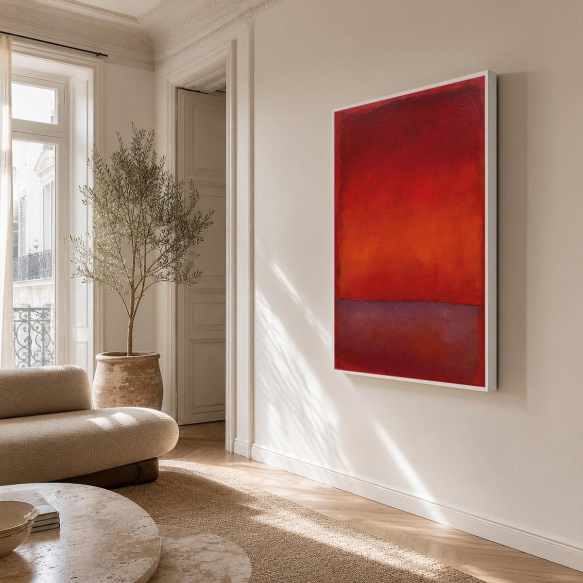 Mark Rothko Red and Purple Color Field Canvas Wall Art, Abstract