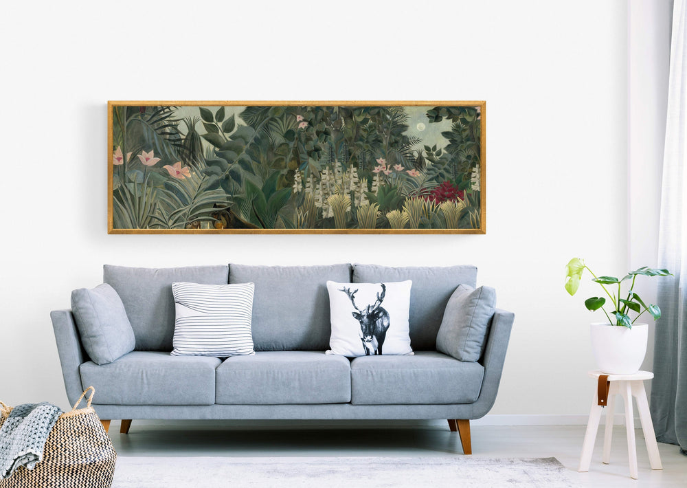 Henri Rousseau Equatorial Jungle Canvas Wall Art | Unique Living Room Gift