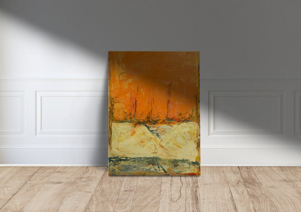 Mark Rothko Style Abstract Canvas Art, Brown Wall Decor