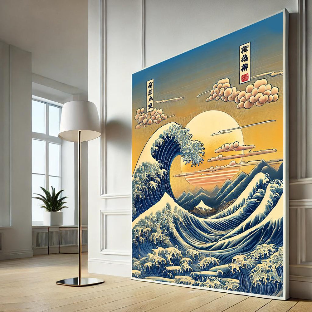 Hokusai Great Wave Canvas Print - Framed Japanese Wall Art
