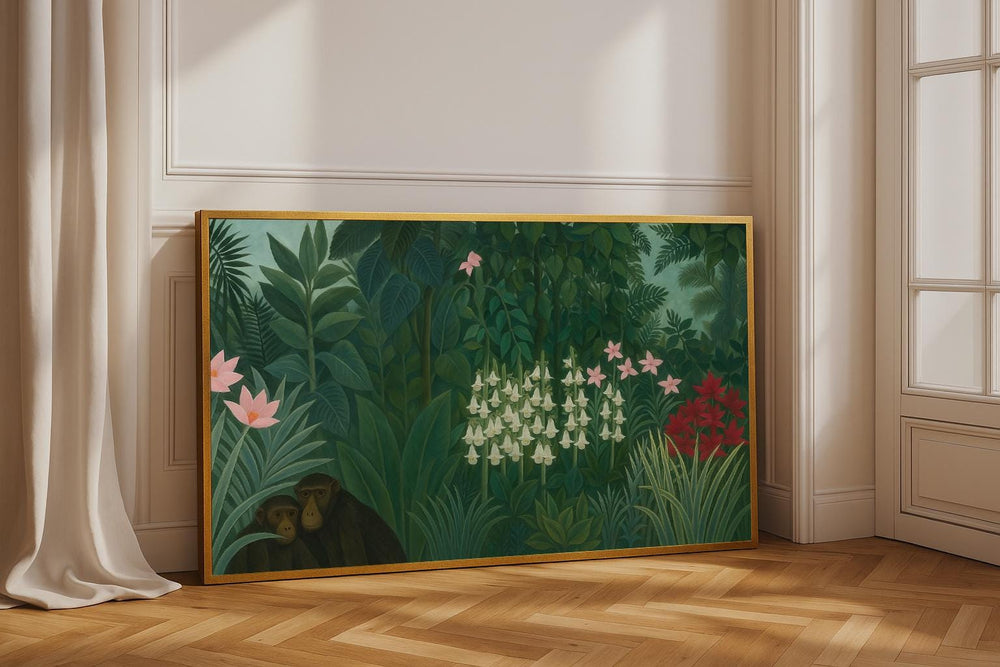 Henri Rousseau Jungle Canvas Print, Botanical Wall Art