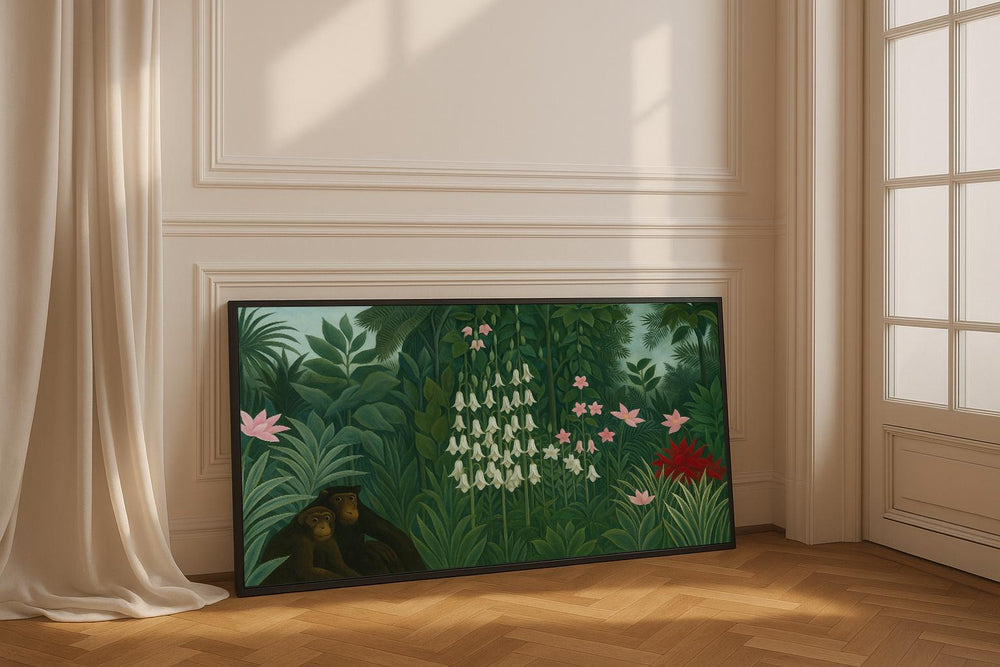 Henri Rousseau Equatorial Jungle Canvas Print, Botanical Wall Art