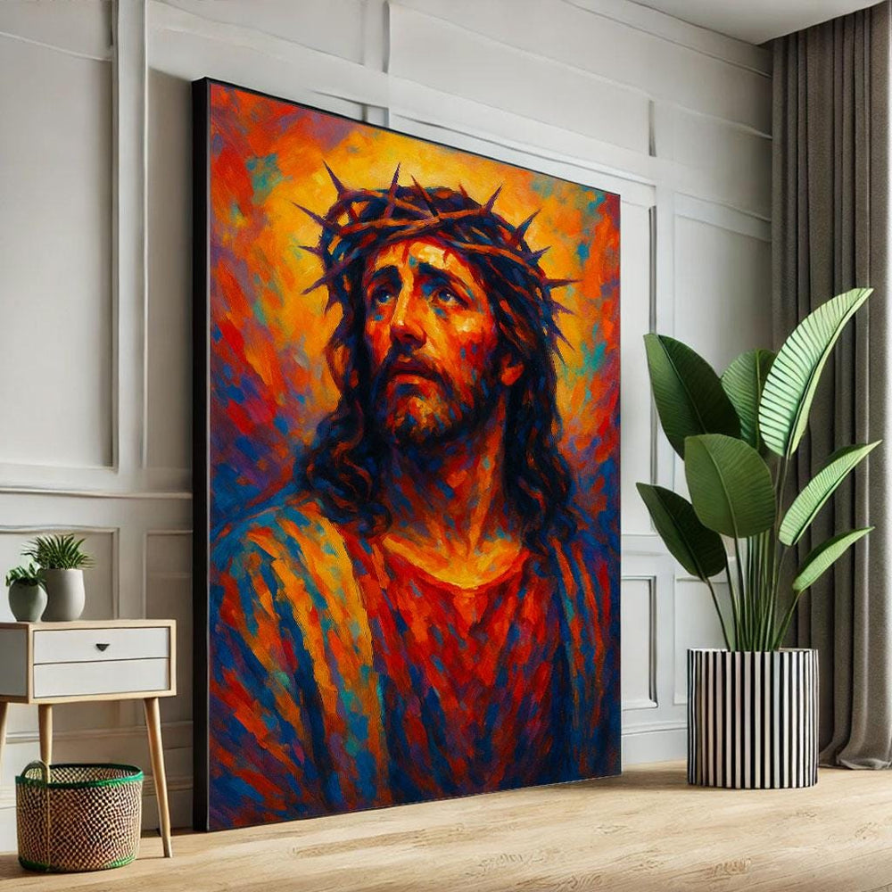Radiant Jesus Canvas Wall Art – Religious Statement Piece