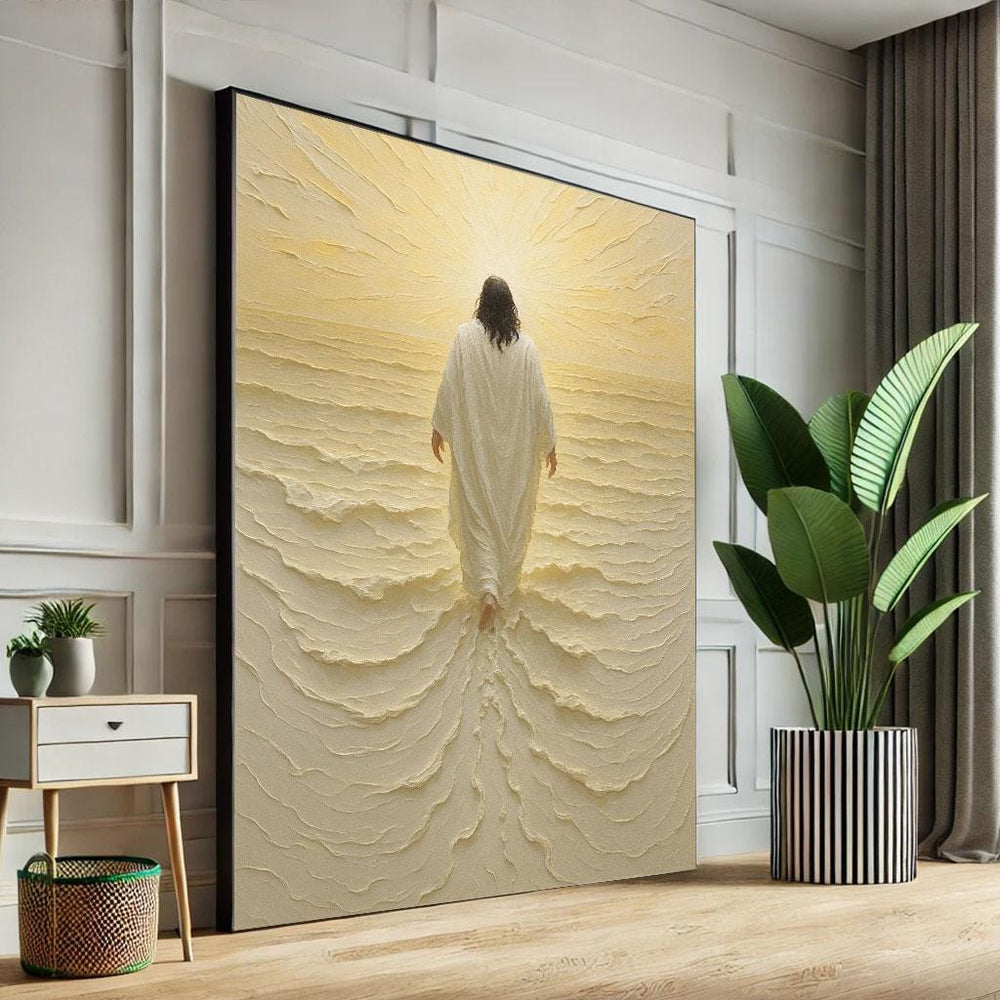 Jesus Walking on Water Canvas Print | Spiritual Decor
