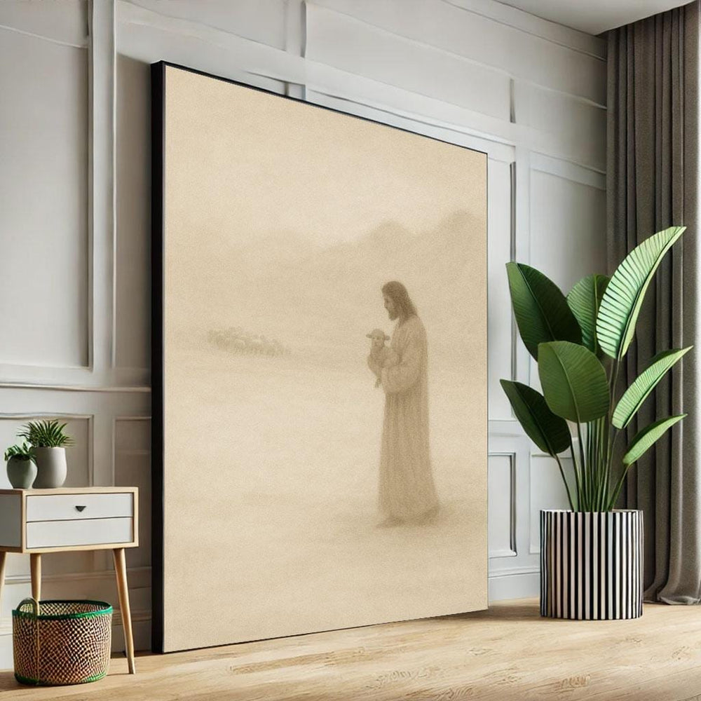 Radiant Jesus Canvas Print | Peaceful Landscape Wall Art