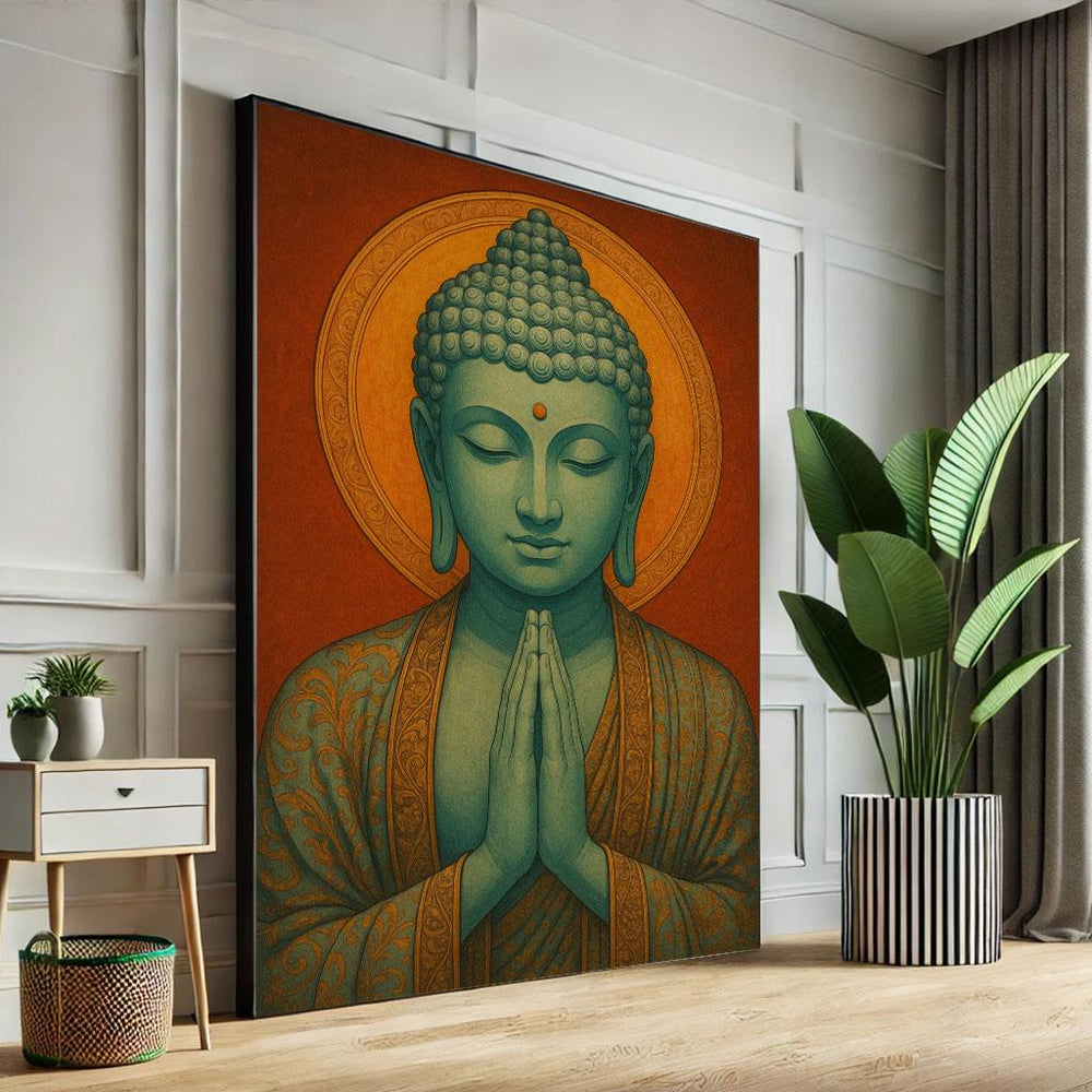 Buddha Canvas Print, Serene Meditation Artwork, Ready to Hang
