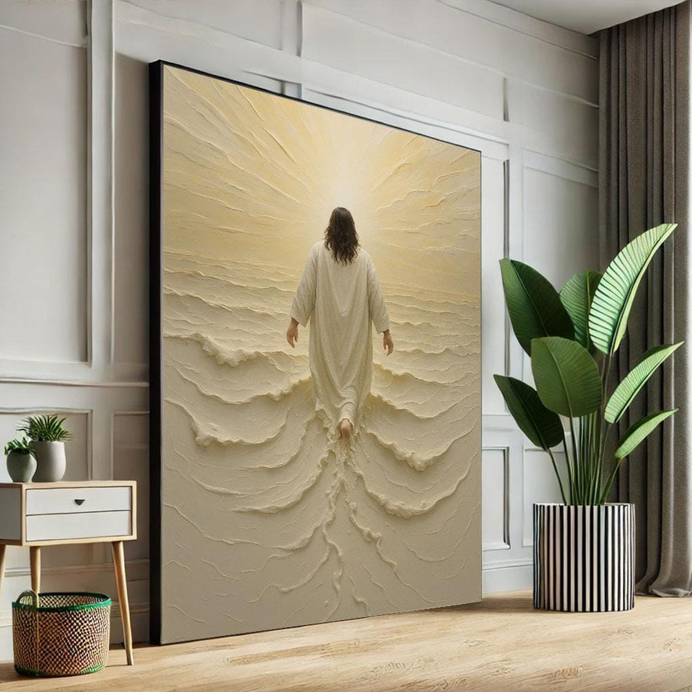 Divine Jesus Canvas Print, Heavenly Light, Spiritual Decor