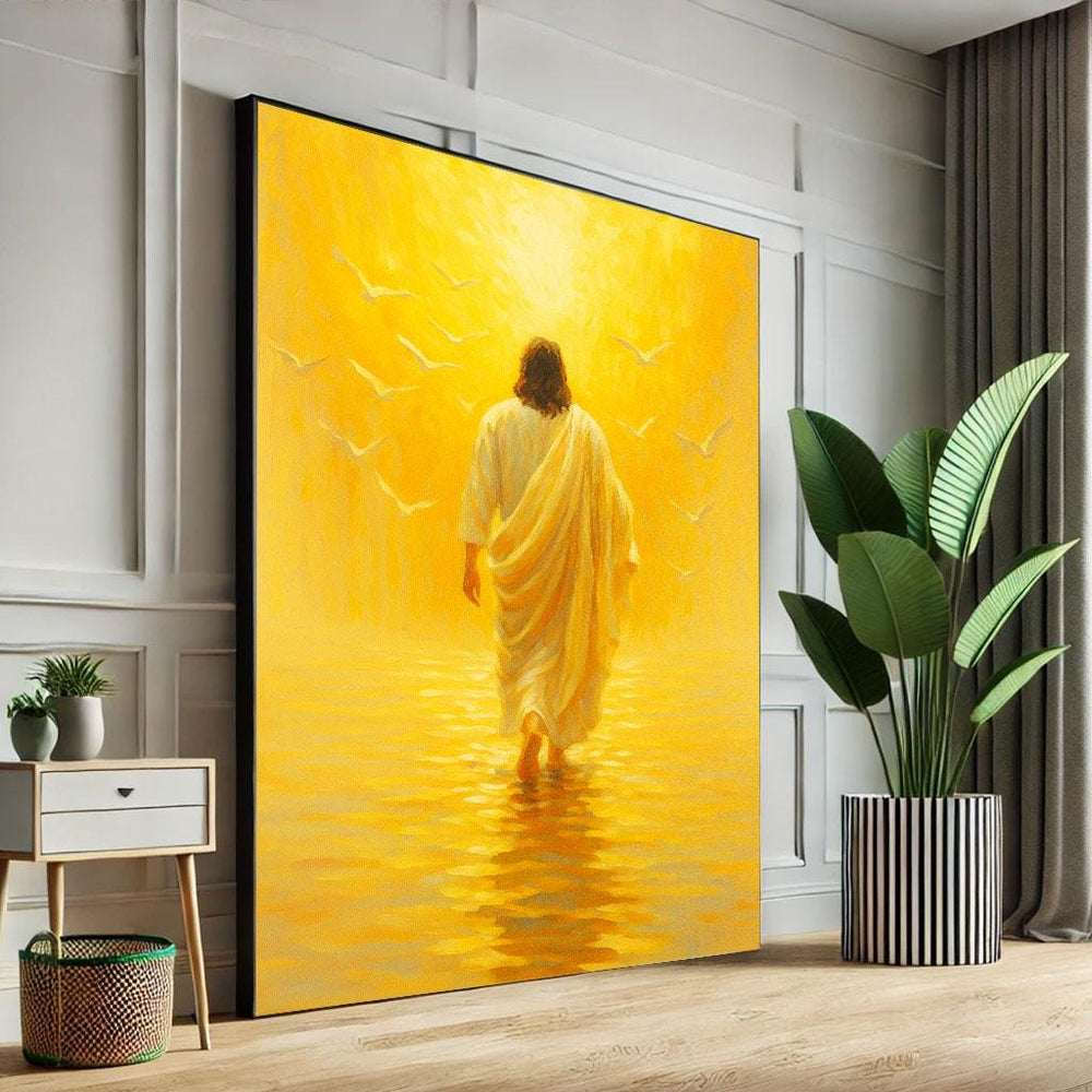 Radiant Jesus Canvas Print, Inspirational Spiritual Decor