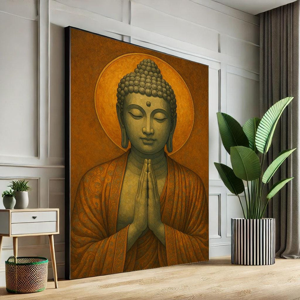 Serene Buddha Canvas Art Print, Spiritual Home Decor