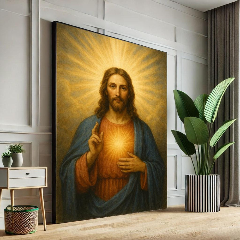 Radiant Jesus Canvas Print - Inspirational Home Decor
