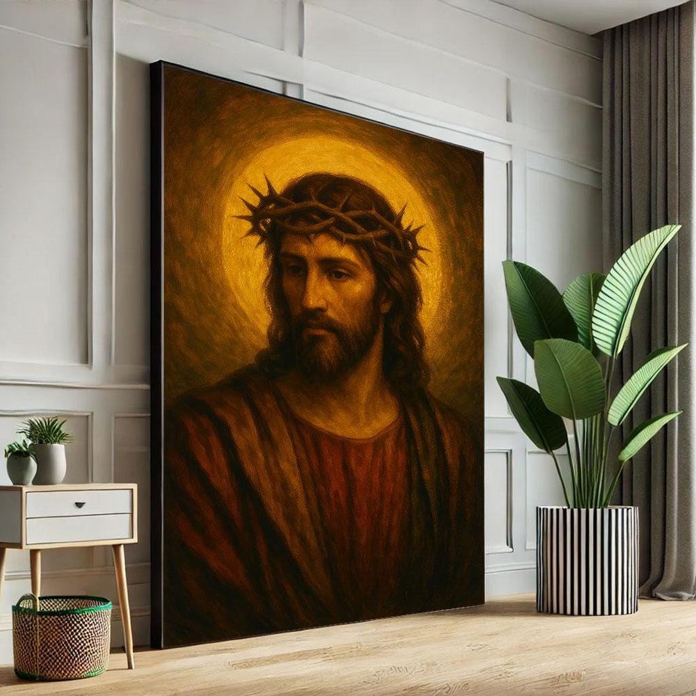 Radiant Jesus Canvas Art Print, Spiritual Decor