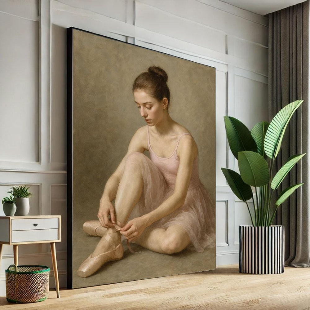Graceful Ballerina Canvas Wall Art Print  Elegant Modern Living Room Decor  Statement Piece