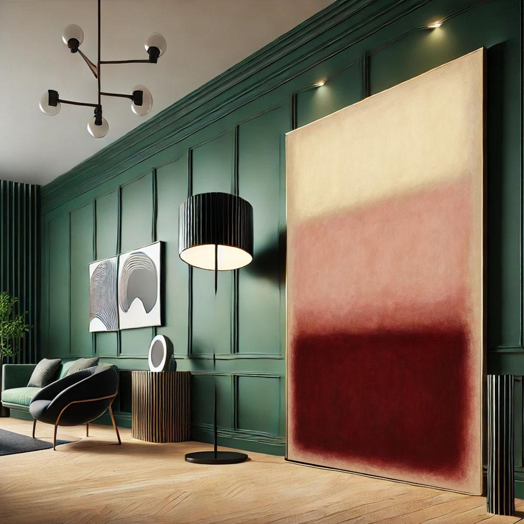 Image 5 of Mark Rothko Beige and Burgundy Canvas Iconic Color Field Painting Reproduction for Bold Modern Interiors