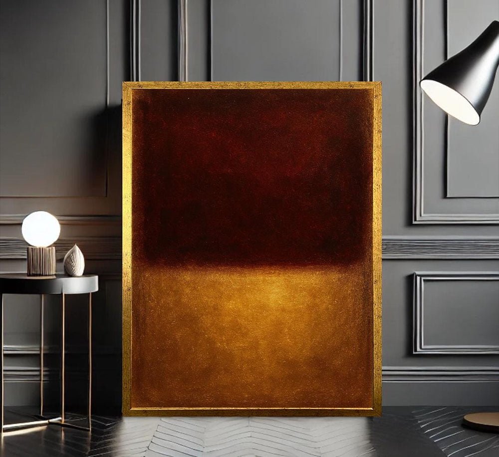 Rothko Style Canvas Print | Red and Gold, Modern Abstract Art
