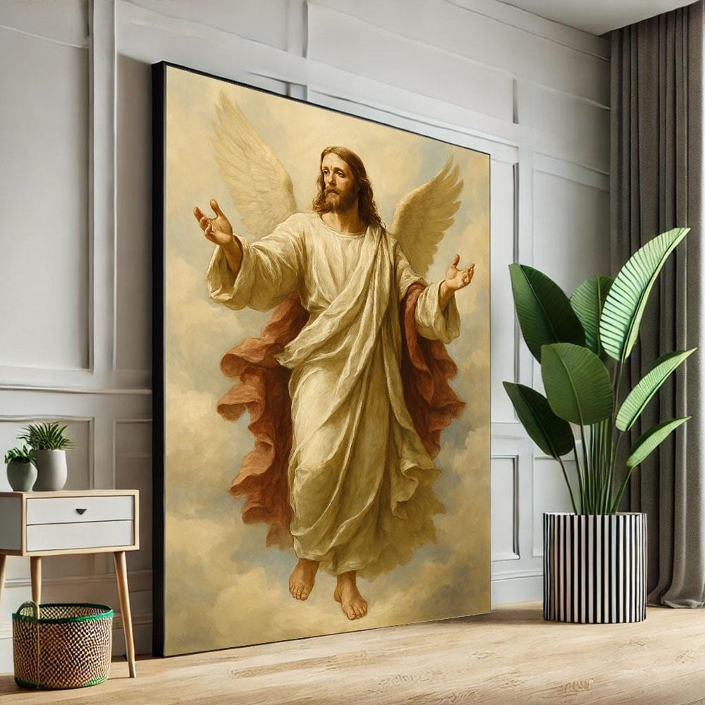Radiant Jesus Canvas Print, Spiritual Wall Art