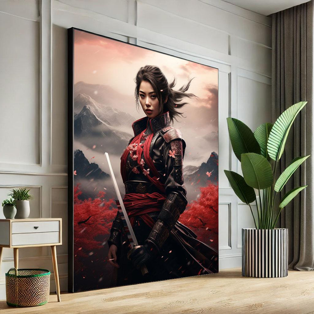 Samurai Warrior Canvas Print | Dramatic Japanese Decor