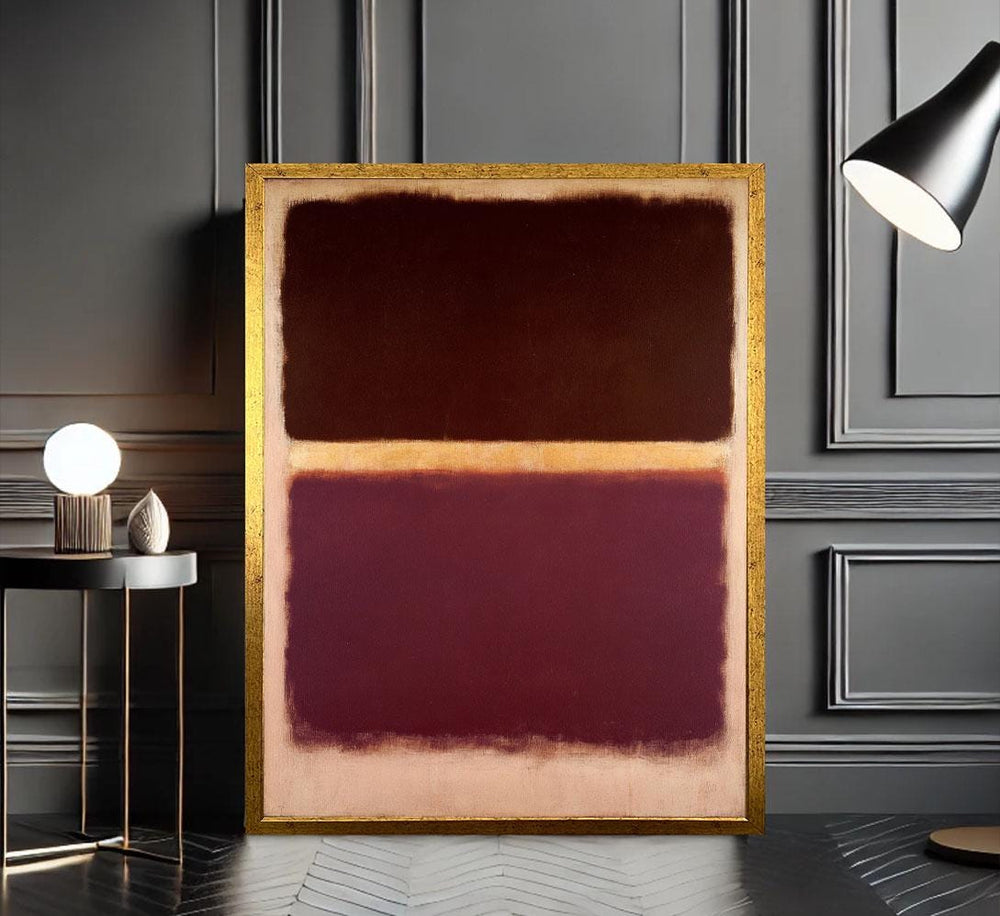 Mark Rothko Burgundy Plum Canvas Wall Art Print  Modern Living Room Decor  Statement Piece