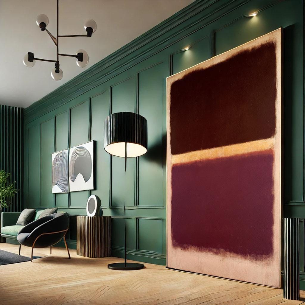 Image 5 of Mark Rothko Burgundy Plum Canvas Wall Art Print | Modern Living Room Decor | Statement Piece
