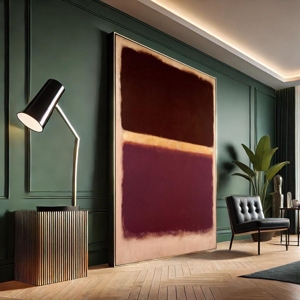 Image 6 of Mark Rothko Burgundy Plum Canvas Wall Art Print | Modern Living Room Decor | Statement Piece