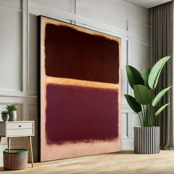 Image 1 of Mark Rothko Burgundy Plum Canvas Wall Art Print | Modern Living Room Decor | Statement Piece