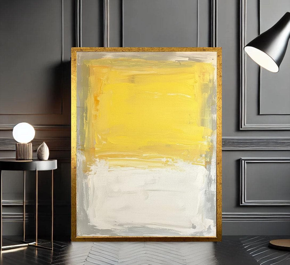 Mark Rothko Yellow Beige Canvas Wall Art Print  Modern Living Room Decor  Statement Piece