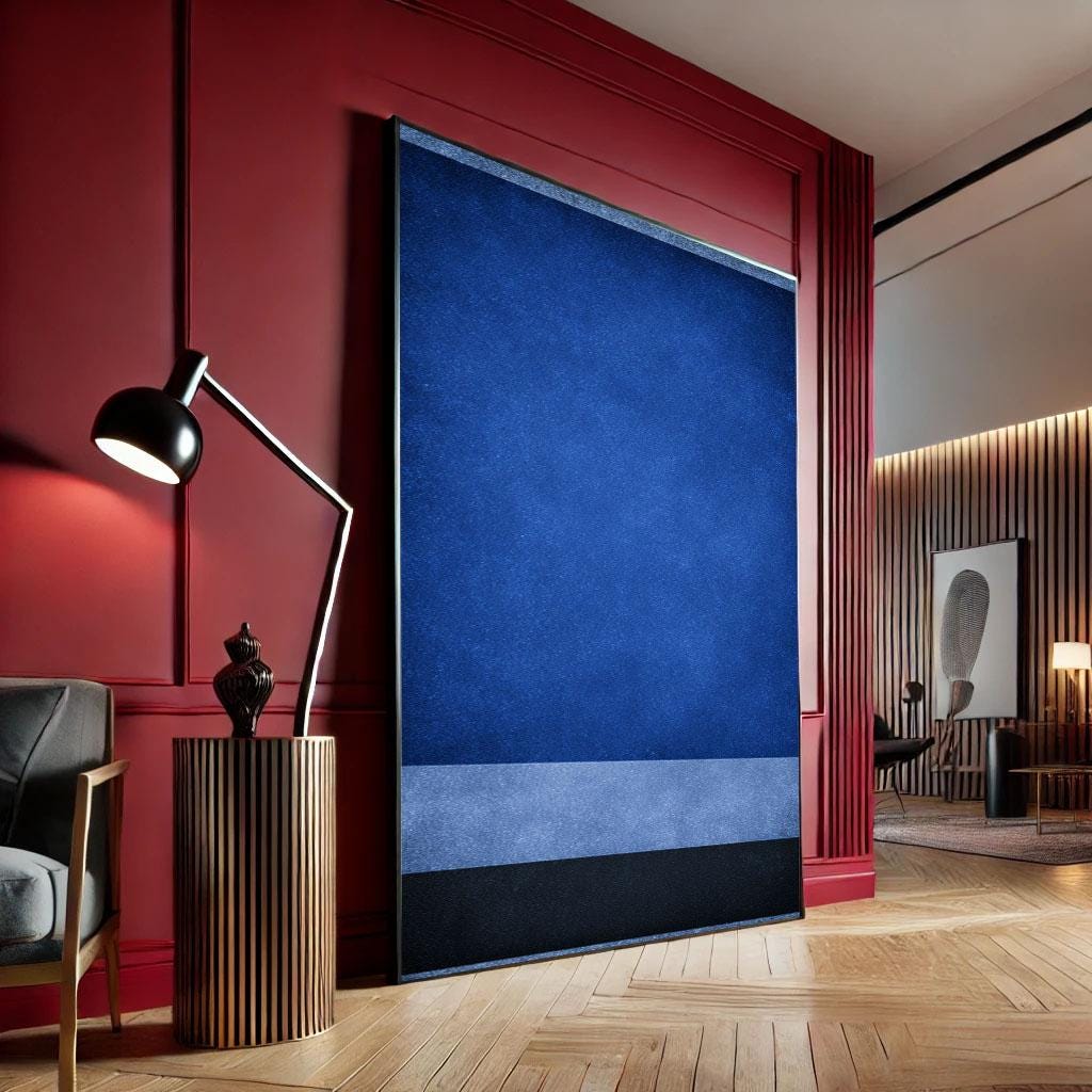 Image 4 of Mark Rothko Deep Blue Teal Canvas Wall Art Print | Modern Living Room Decor | Statement Piece