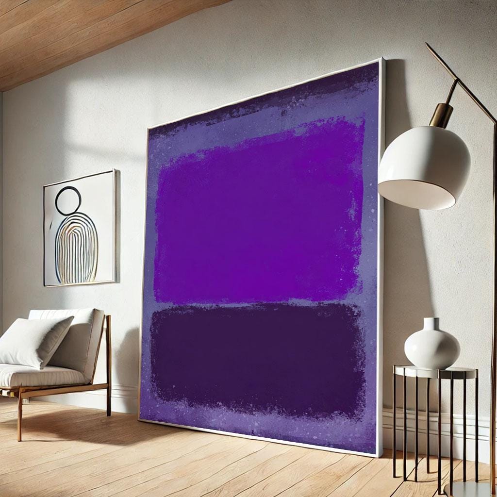 Image 3 of Mark Rothko Purple Violet Canvas Wall Art Print | Modern Living Room Decor | Art Collectors