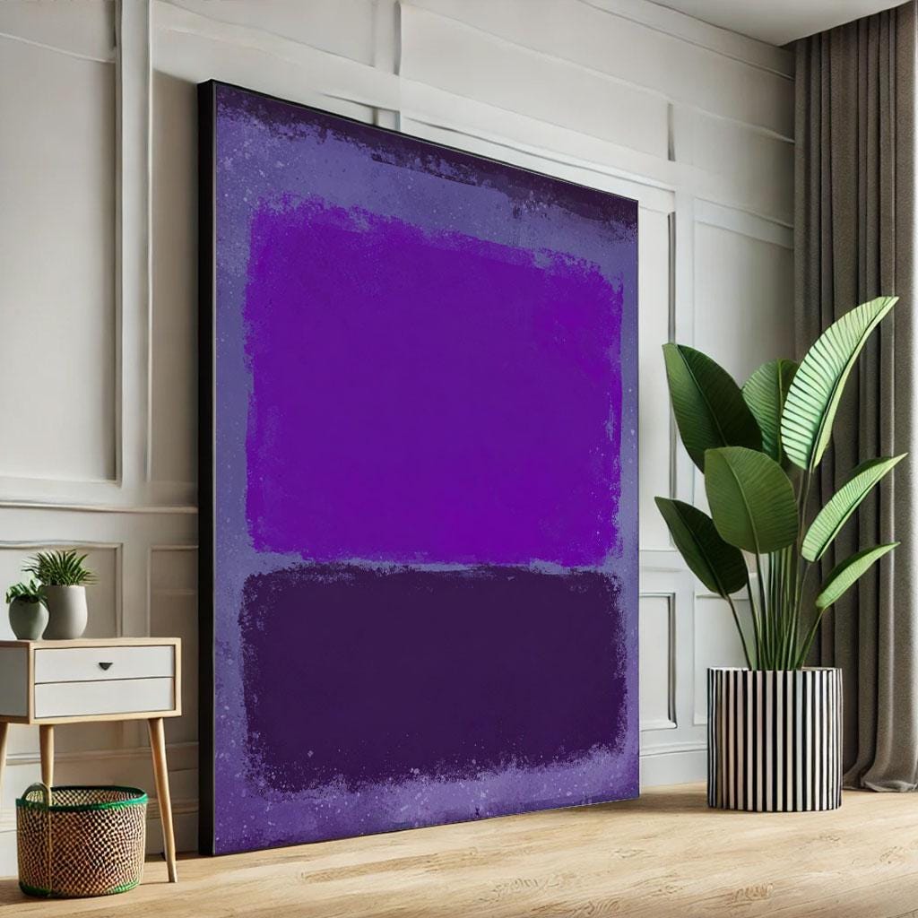 Image 5 of Mark Rothko Purple Violet Canvas Wall Art Print | Modern Living Room Decor | Art Collectors