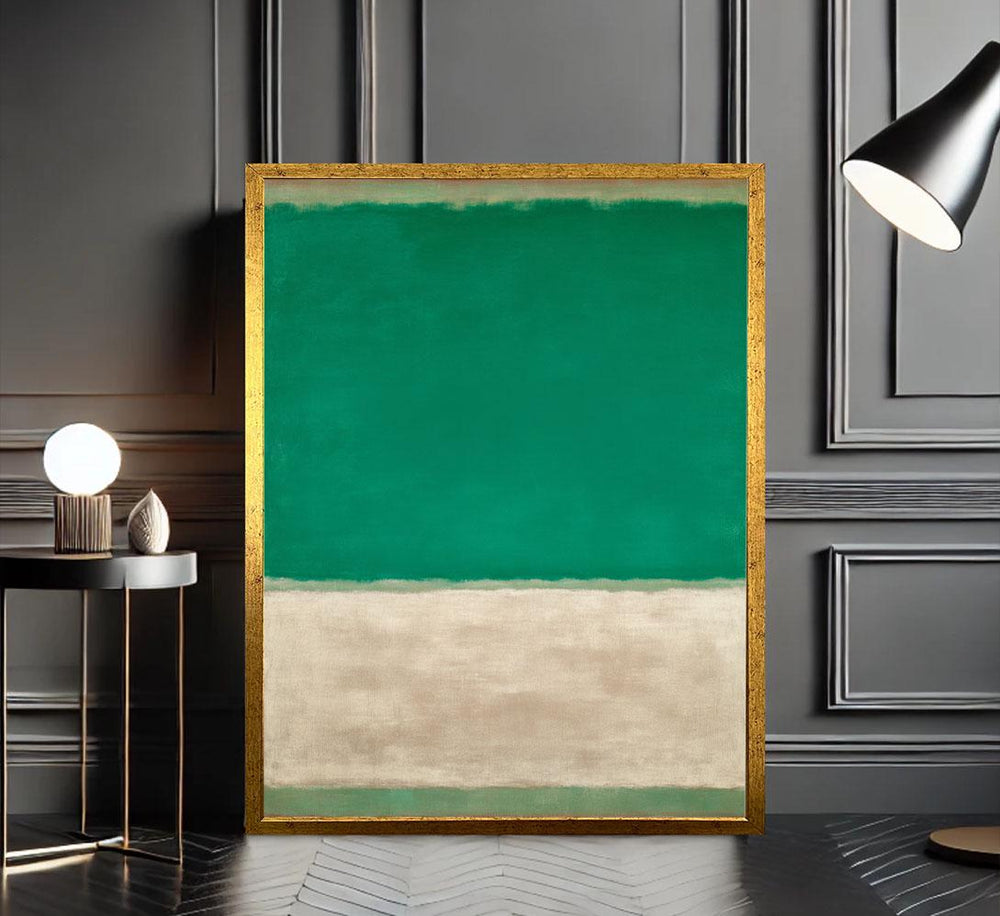Mark Rothko Emerald Green Beige Canvas Wall Art Print  Minimalist Office Decor  Art Collectors