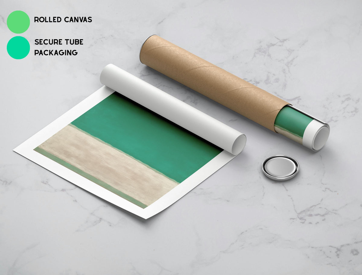 Image 6 of Mark Rothko Emerald Green Beige Canvas Wall Art Print | Minimalist Office Decor | Art Collectors