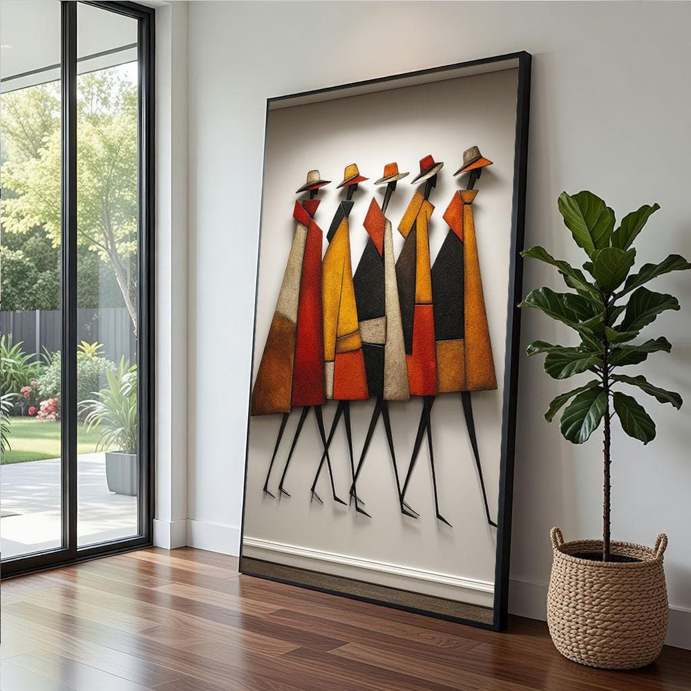 Abstract Figures Canvas  Modern Minimalist Art