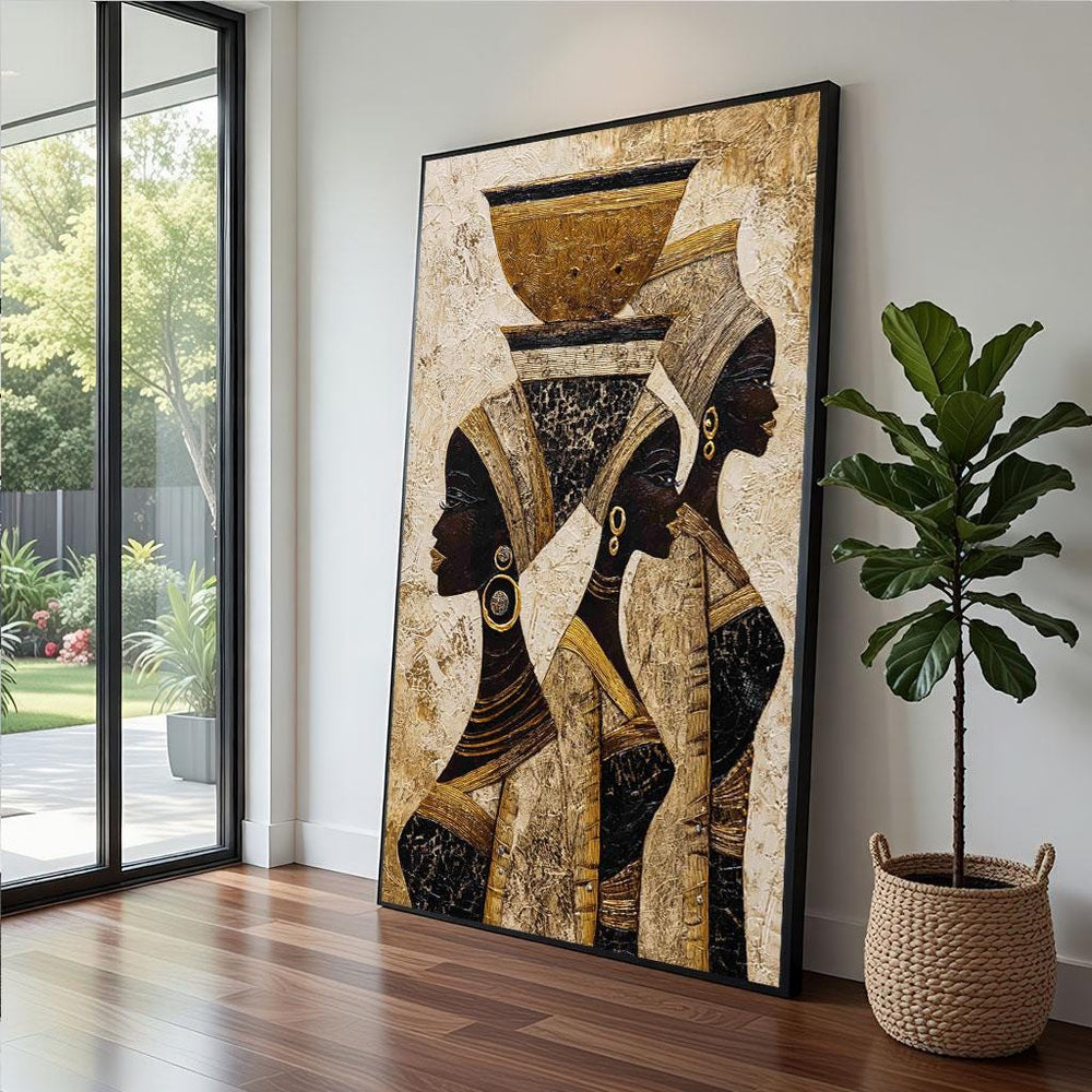 Tribal Elegance Canvas  African-Inspired Vintage Art