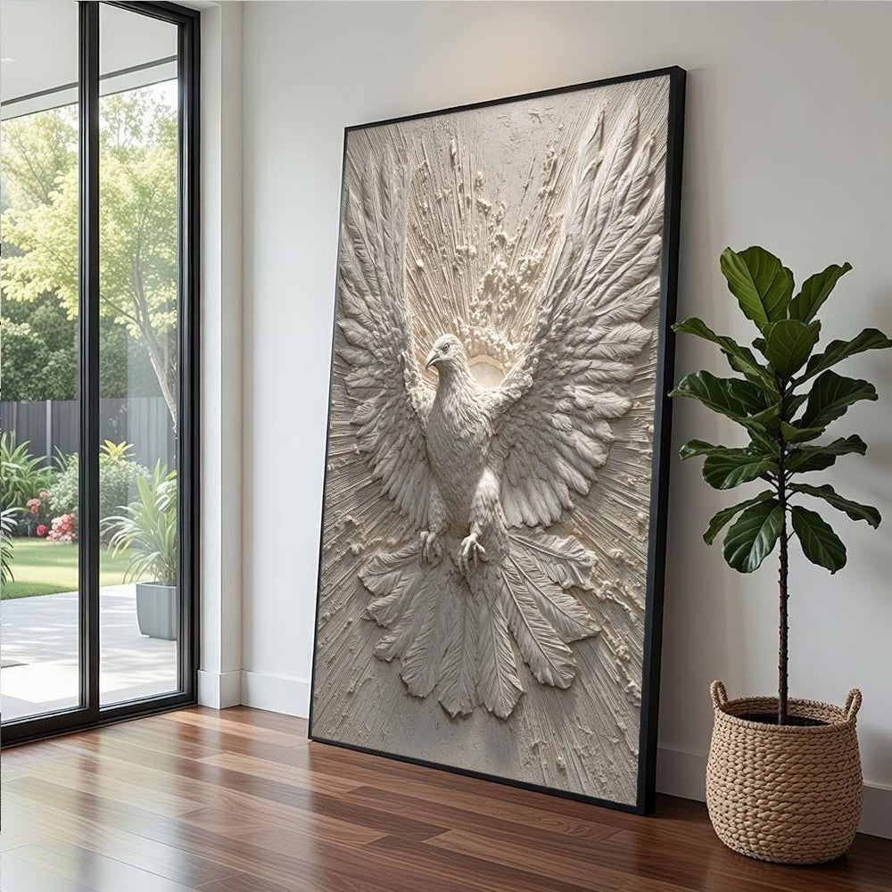 Phoenix Rising Canvas  Textured White Art