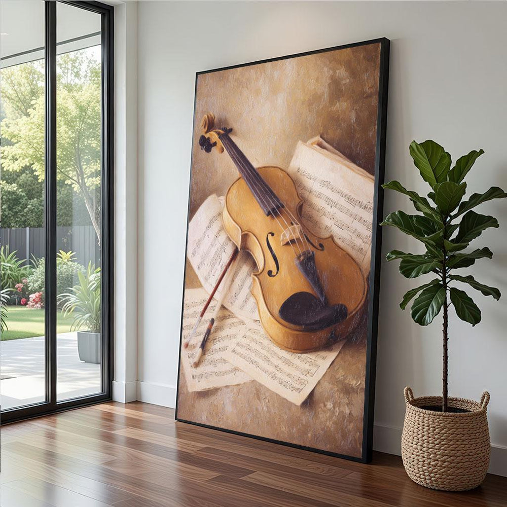 Violin Sheet Music Canvas  Classical Art Print