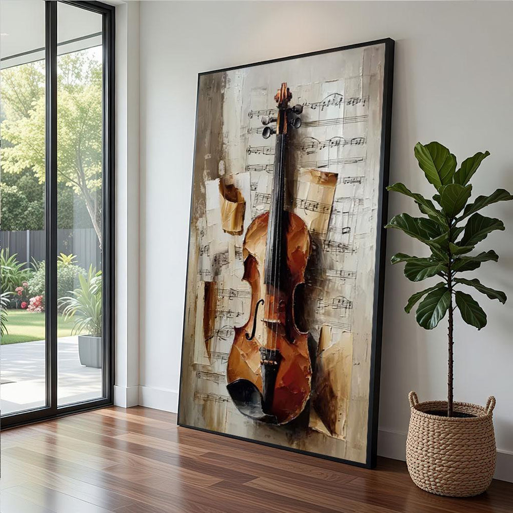 Vintage Violin Canvas  Musical Instrument Art Print
