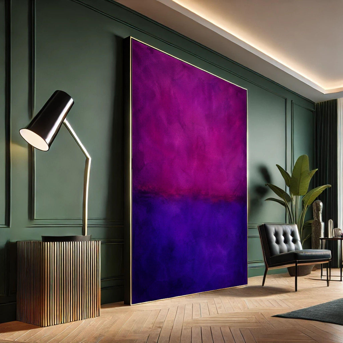 Image 6 of Mark Rothko Purple Magenta Framed Wall Art, Abstract Color Field Canvas Print, Living Room Decor