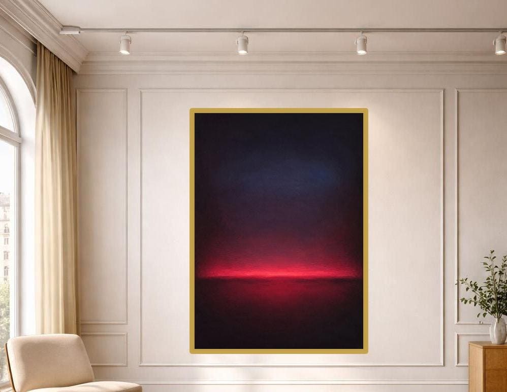 Mark Rothko Red Wall Art Print, Abstract Color Field Canvas Art, Living Room Decor, Ready to Hang