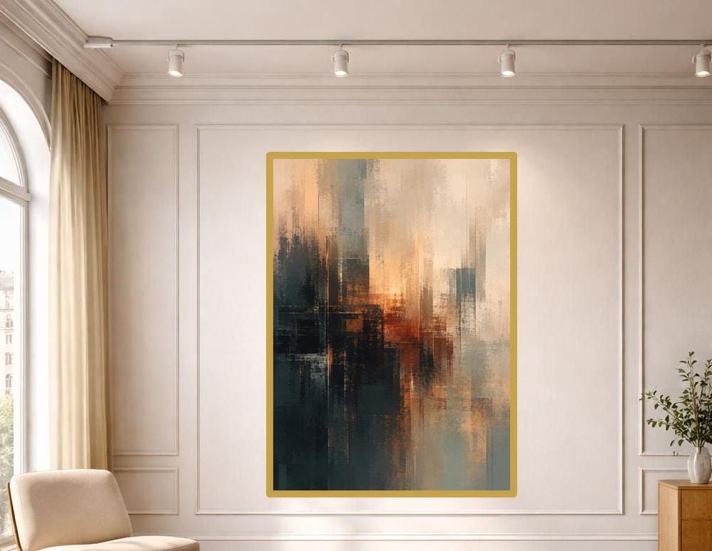 Abstract Color Blocks Canvas Print, Abstract Art Print, Living Room Wall Decor, Ready to Hang