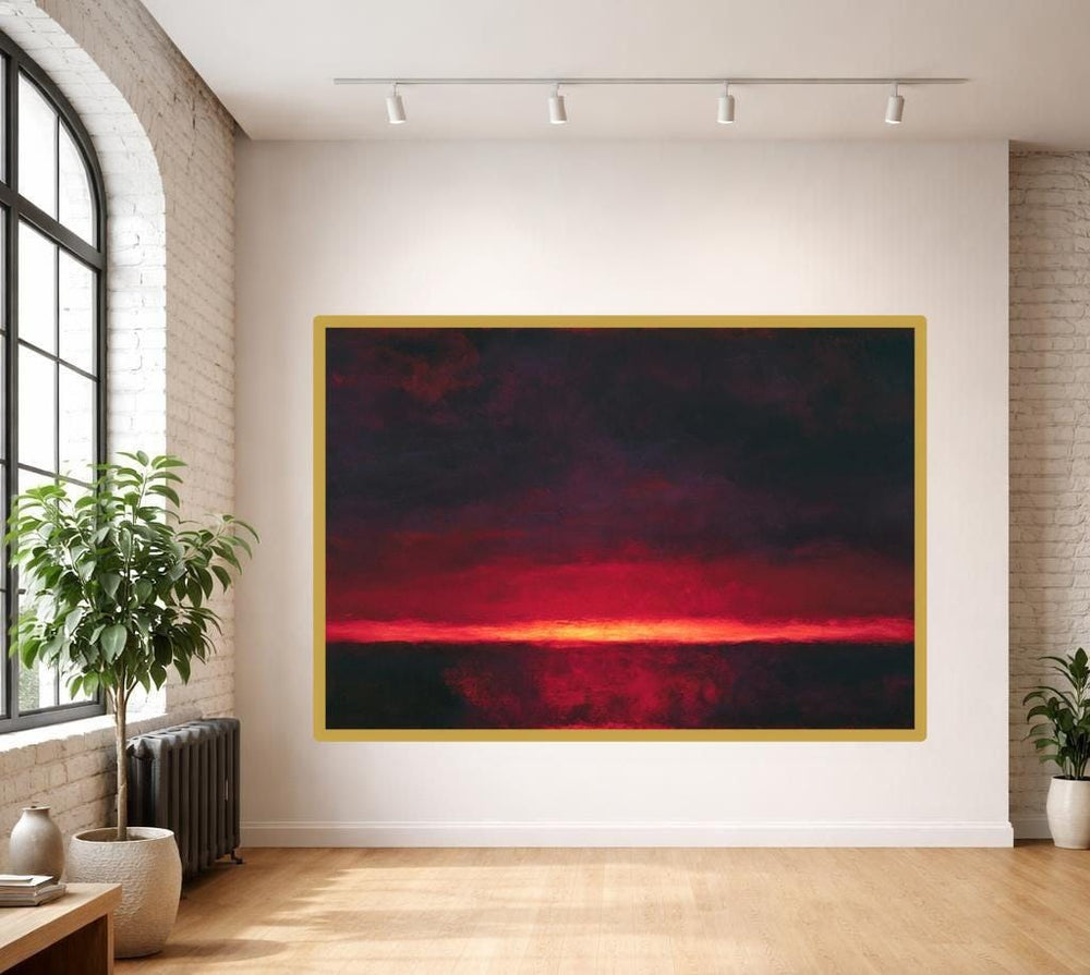 Mark Rothko Red Color Field Canvas Wall Art, Minimalist Abstract Print, Living Room Decor