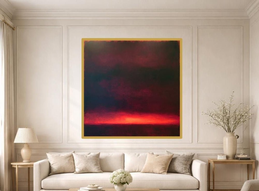 Mark Rothko Red Modern Canvas Print, Color Field Wall Art, Living Room Gallery Decor