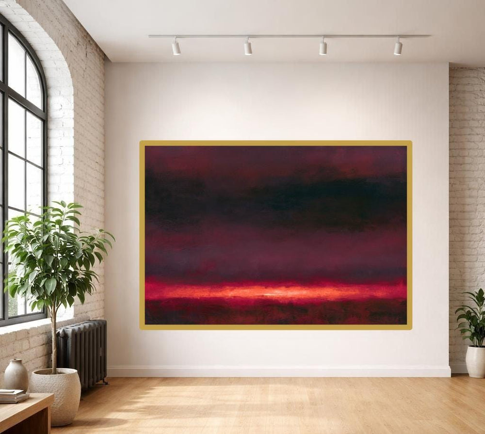 Mark Rothko Red Minimalist Wall Art Print, Color Field Canvas Decor, Living Room Gallery Wall