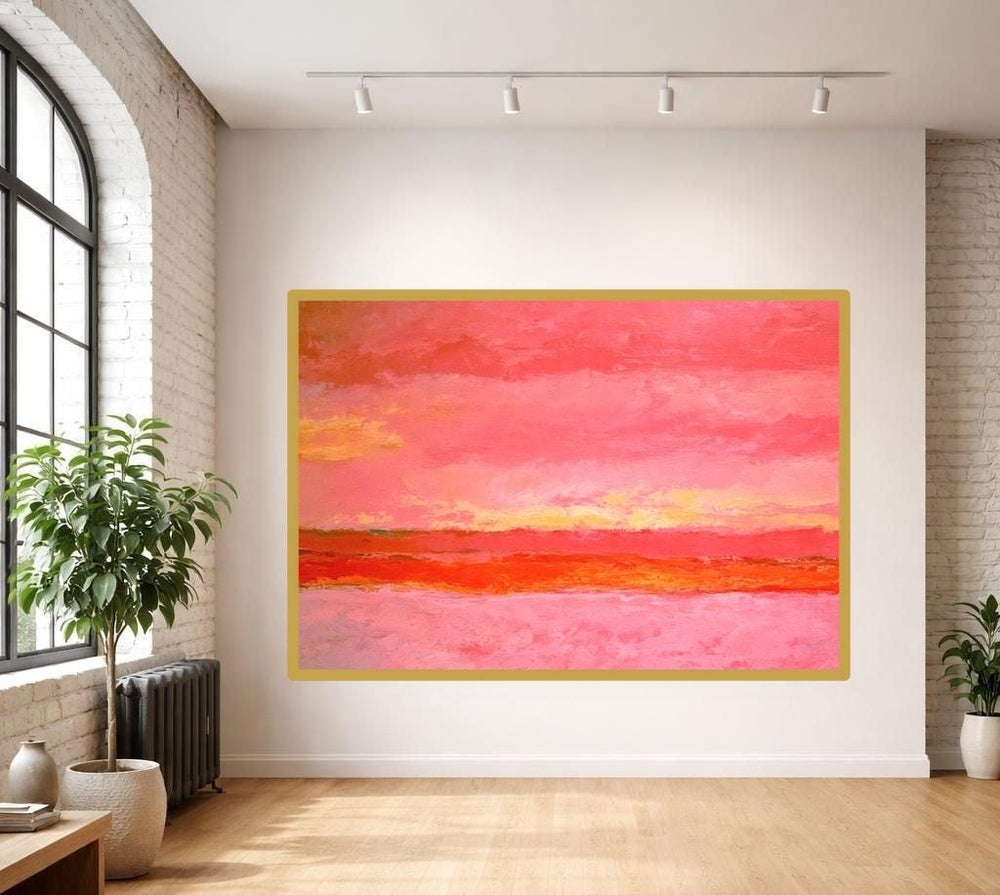 Mark Rothko Pink Wall Art Print, Abstract Color Field Canvas Art, Living Room Decor, Ready to Hang