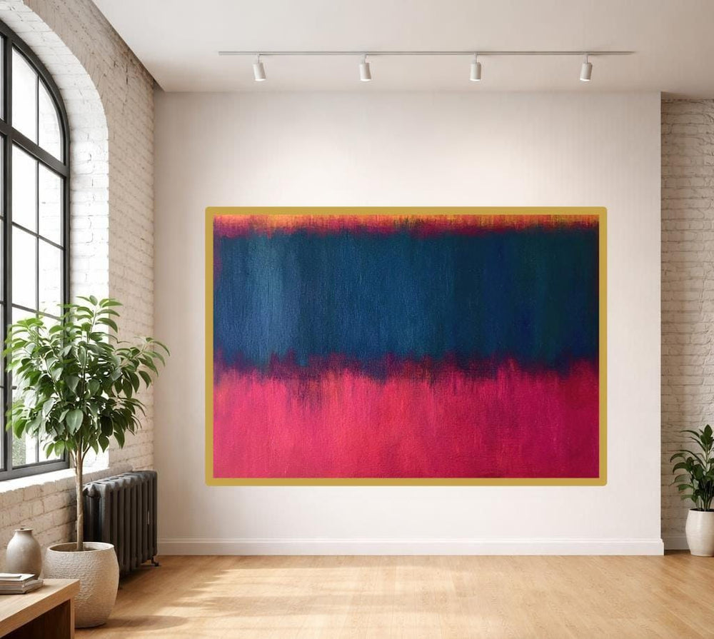 Mark Rothko Dark Blue Canvas Wall Art, Modern Abstract Print, Living Room Decor, Gallery Wall Art