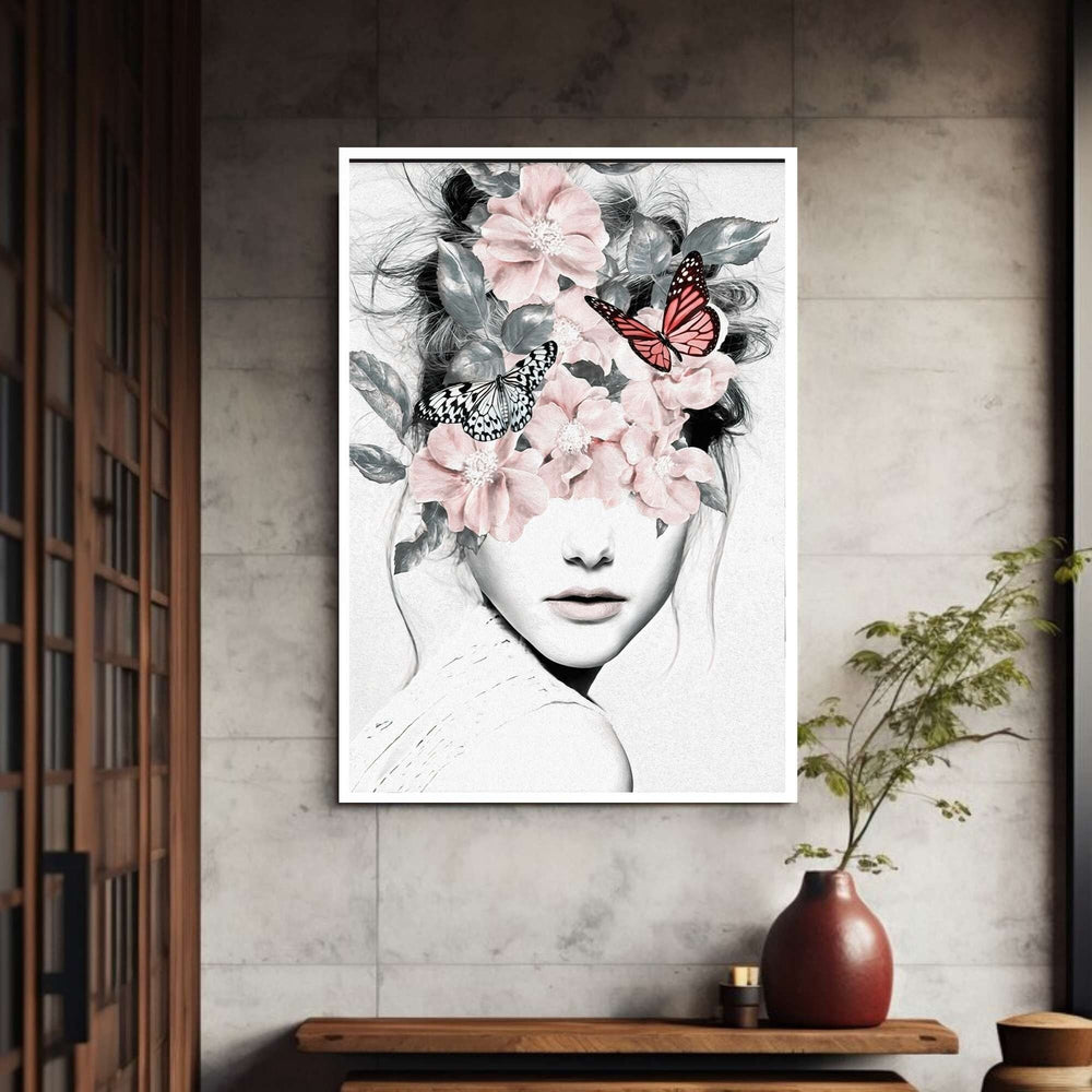 Flower Head Canvas Art, Modern Wall Decor