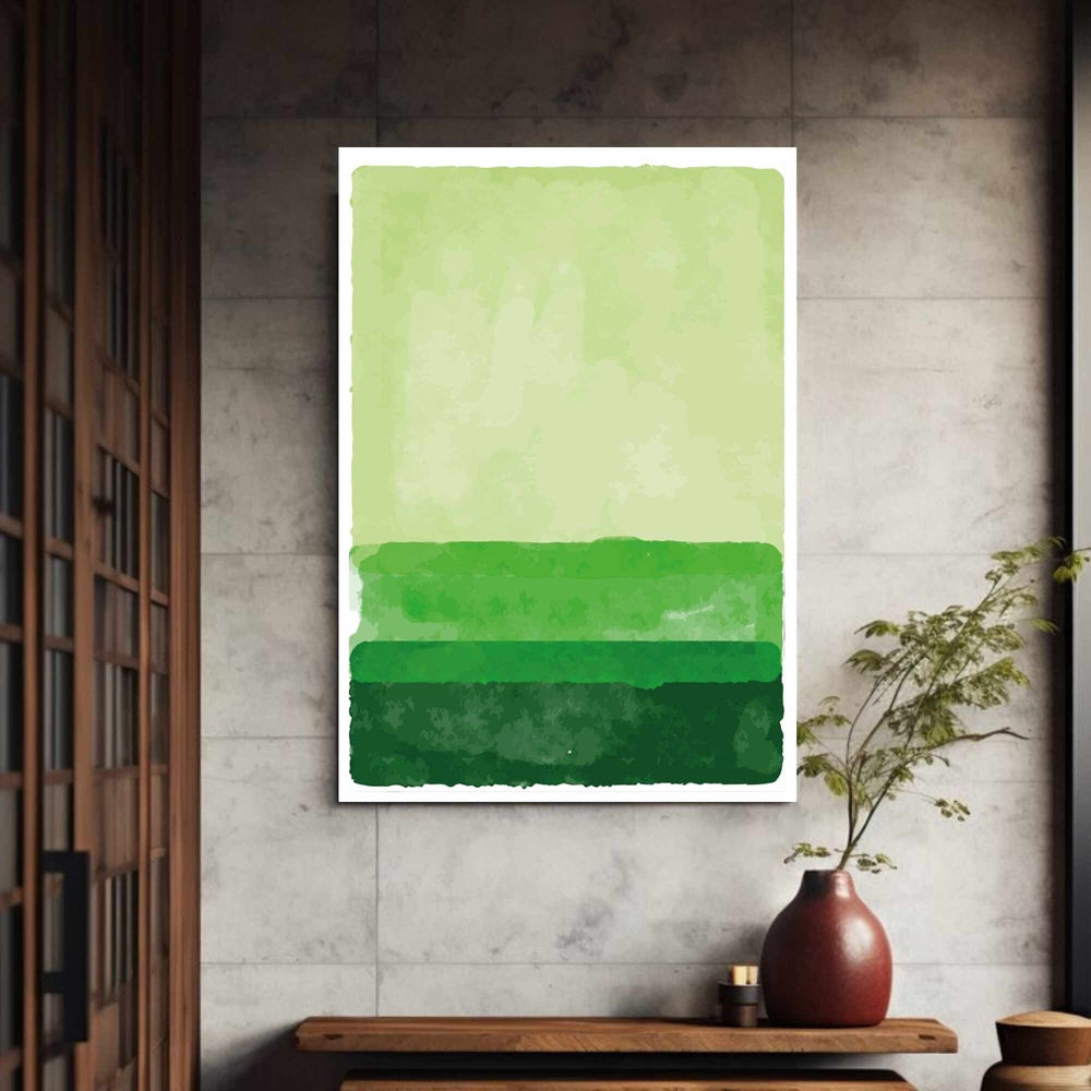 Rothko Style Green Canvas Print, Modern Abstract Art Ready to Hang