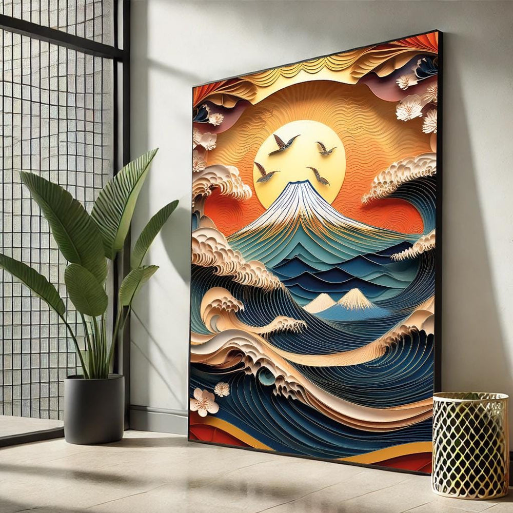 Great Wave off Kanagawa Canvas Art – Hokusai Japanese Print